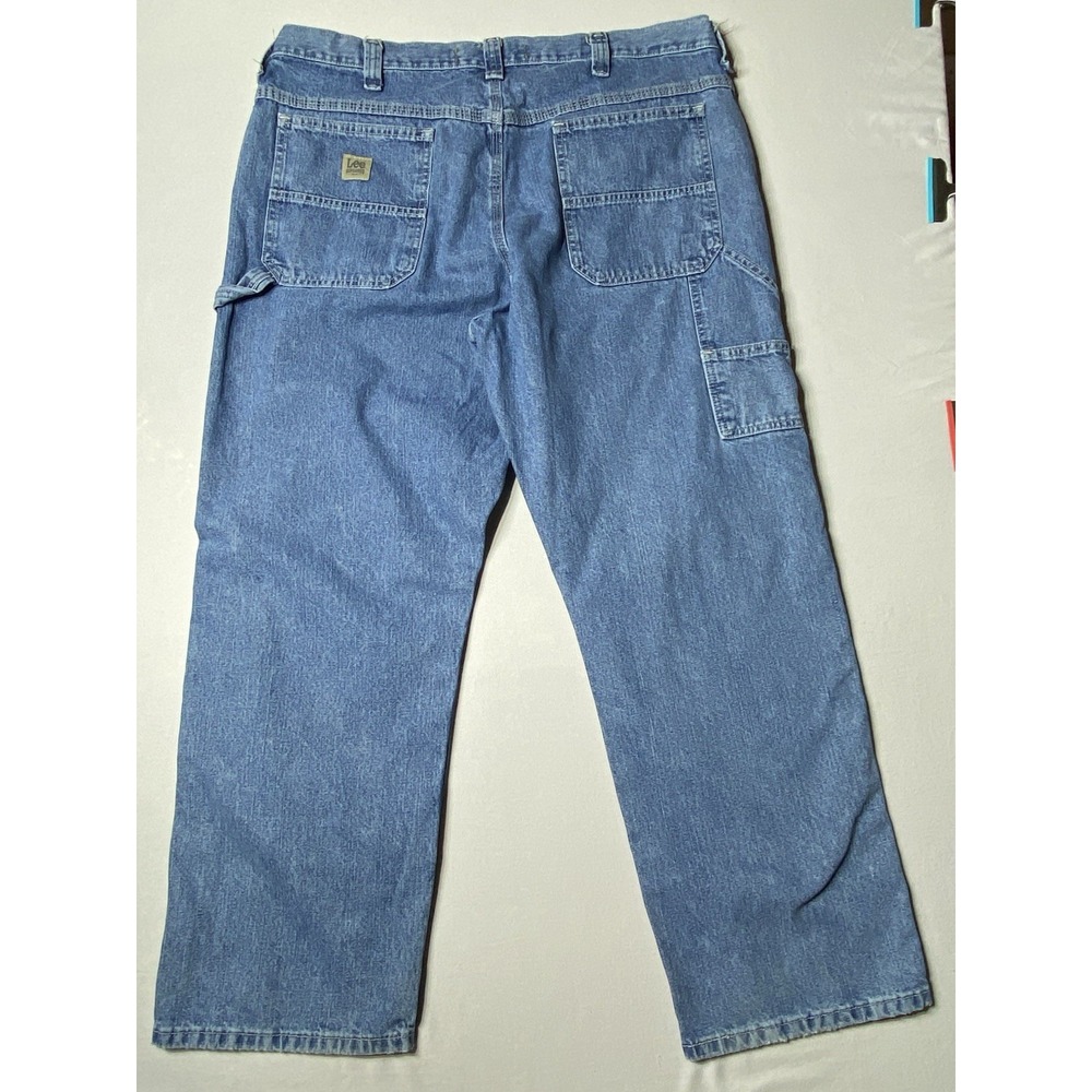 Lee Dungarees Carpenter Jeans 40x30 Relaxed Blue Utility Work Denim - Picture 2 of 9
